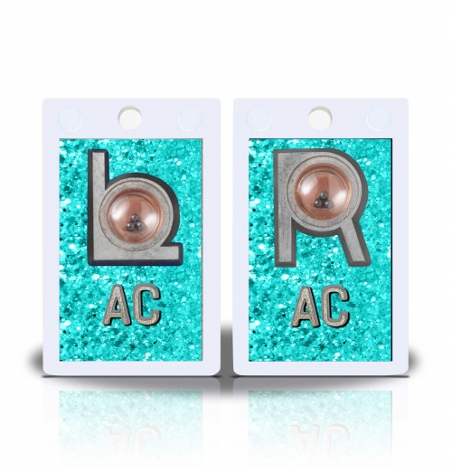 2" Height Non Sticky Positioning Xray Markers- Tiff Blue Glitter
